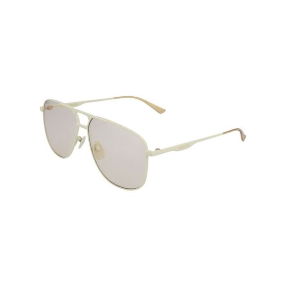 Gucci Aviator-Frame Metal Sunglasses White Mens - Picture 2 of 5